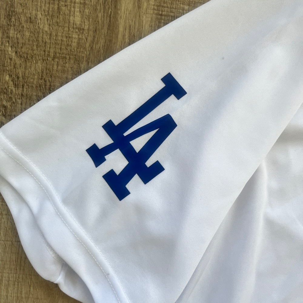 LA Dodgers #5 Freeman Jersey White Blue Red Mens XL B of A Co Logo Screen Print - Picture 6 of 10